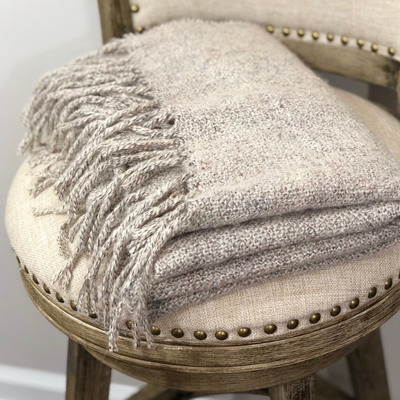 a new day Accessories - Oversized Blanket Scarf Shawl Fringe Oatmeal Color